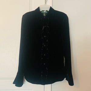 Vintage Ralph Lauren Velvet Blouse
